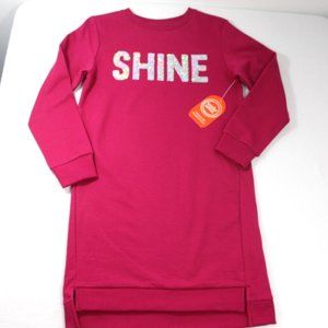 Wonder Nation Pink Youth Girls Sweatshirt Dress  Long Sleeve Knit